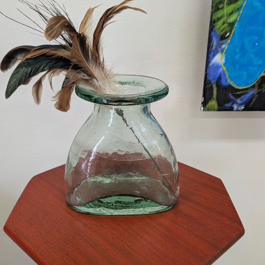 Vintage Green Glass Vase